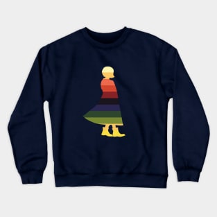 Dr Who silhouette in stripes Crewneck Sweatshirt